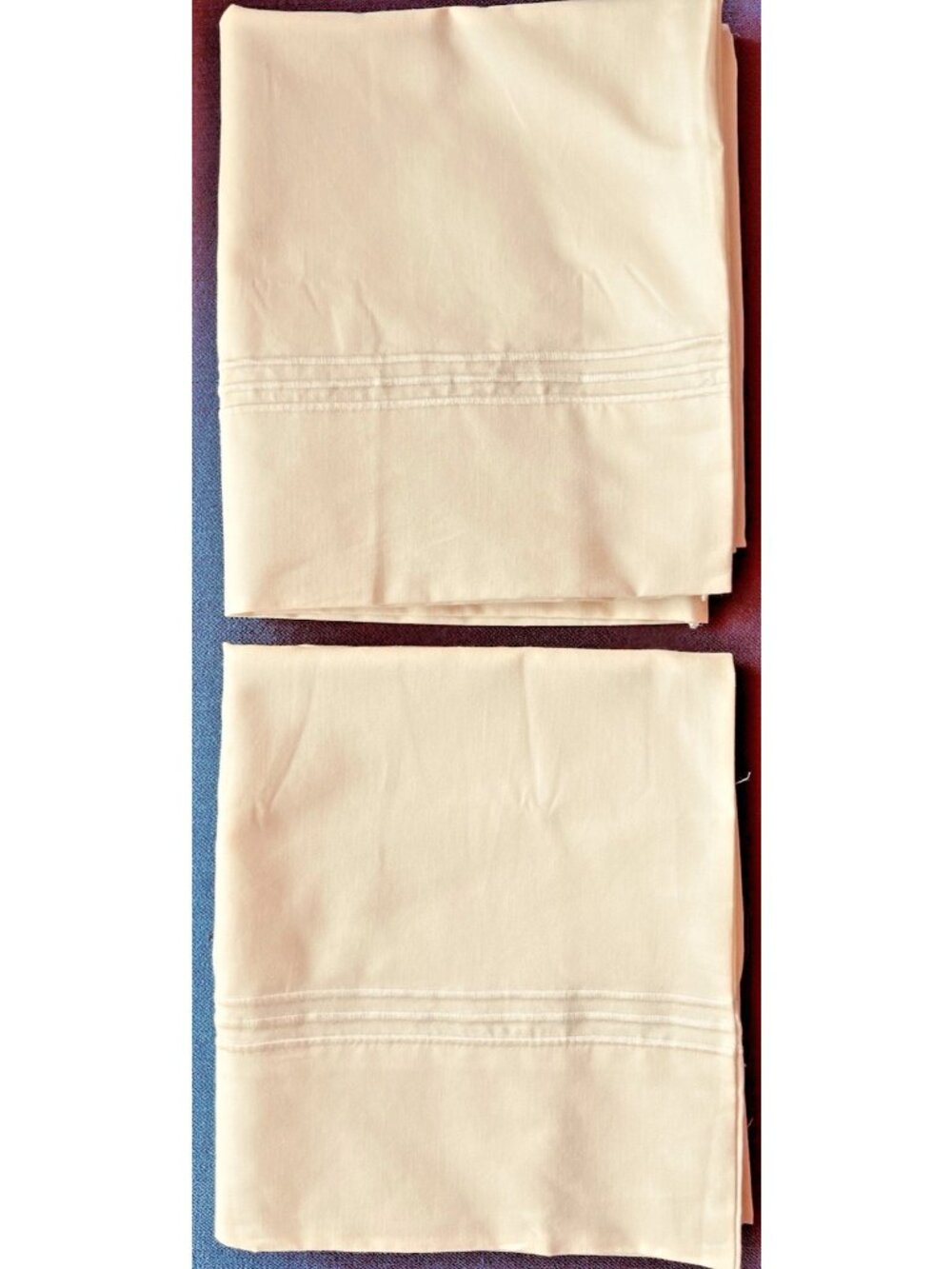 Butter Yellow KING Size Pillowcases Estex 100% Combed Cotton Satin Embroidery